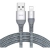 REMAX Colorful Light 2.4A duomenų perdavimo kabelis RC-152i (USB - iPhone): Spalva - Sidabrinė