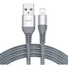 REMAX Colorful Light 2.4A duomenų perdavimo kabelis RC-152i (USB - iPhone): Spalva - Sidabrinė