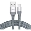 USB-C Remax Colorful Light laidas, 1 m, 2.4 A (juodas)