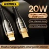 Remax Explore RC-C061, 20 W USB-C su Lightning laidu, 1.2 (juodas)