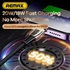 Greito įkrovimo kabelis REMAX RC-C061 20W PD permatomas USB-C į Lightning: Spalva - Mėlyna
