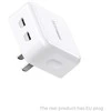 Sieninis įkroviklis REMAX RP-U87 35W PD+QC GaN 2×USB-C, greitas
