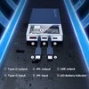 Išorinė baterija (Powerbank) REMAX RPP-507 10000mAh su įmontuotais Type-C ir Lightning kabeliais, juoda: Spalva - Juoda