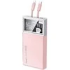 Išorinė baterija (Powerbank) REMAX RPP-507 10000mAh su įmontuotais Type-C ir Lightning kabeliais, juoda: Spalva - Rožinė