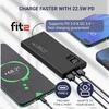 Remax Greitojo įkrovimo išorinė baterija FIT2 K7 10000mAh 22.5W PD su USB-C, juoda