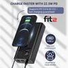 Remax Greitojo įkrovimo išorinė baterija FIT2 K9 30000mAh 22.5W PD su 4×USB ir Type-C, juoda