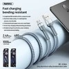 USB Micro Remax Jany Alloy kabelis, 1m, 2.4A (sidabras)