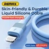 Greito įkrovimo kabelis REMAX RC-C056 20W PD skystas silikonas USB-C į Lightning, 1m: Spalva - Mėlyna