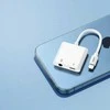 Adapteris Remax USB-C prie USB-C, AUX 3,5 mm, RL-LA11 (baltas)