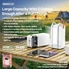 Išorinė baterija (Powerbank) REMAX RPP-565 60000mAh su įmontuotais kabeliais ir LED šviestuvu, pilka