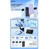 Išorinė baterija (Powerbank) REMAX RPP-683 10000mAh 2.1A su įmontuotu kabeliu ir ekranu, juoda