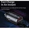 Automobilinis įkroviklis REMAX RCC110 Mini 30W USB + USB-C, greitas: Spalva - Juoda