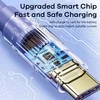 Greito įkrovimo kabelis REMAX RC-C052 66W cinko lydinio su apšvietimu USB-A į USB-C: Spalva - Tamsiai pilka