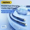 Laidas USB-C-lightning Remax Zisee, RC-C031, 20W (pilkas)