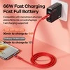 Greito įkrovimo kabelis REMAX RC-C030 66W su skaitmeniniu ekranu USB-A į USB-C: Spalva - Raudona