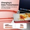 Greito įkrovimo kabelis REMAX RC-C030 66W su skaitmeniniu ekranu USB-A į USB-C: Spalva - Raudona