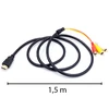 Kabelio adapteris, 3x RCA, HDMI, 2.0, garso ir vaizdo, 1,5 m, -e383