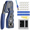 RJ45 užspaudimo replių rinkinys FIT2 2KT-61T05 praleidžiamosioms jungtims, su testeriu