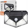 Saulės energijos LED sieninis šviestuvas SuperLED MARS 6W 600 lm su judesio ir prieblandos jutikliu