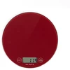 Virtuvinės svarstyklės Virtuvinės elektroninės svarstyklės Livoo DOM494R 5kg, stiklinė platforma, LCD ekranas, raudonos