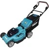 Makita DLM480Z akumuliatorinė vejapjovė 2 x 18 V, 48 cm, 4 viename (pjovimas / surinkimas / mulčiavimas / išmetimas į galą), 24,5kg, plastikinis korpusas, be akumuliatorinio ir krovinio