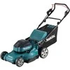 Makita LM001JM101 akumuliatorinė vejapjovė 64Vmax, BL6440, DC64WA, BL-motor, 48cm, 4/1 (Pjovimas/Surinkimas/Mulčiavimas/Galinis išmetimas) Plastikinis korpusas