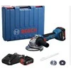 Akumuliatorinis kampinis šlifuoklis Bosch GWS 18V-8 Professional; 125 mm; 18 V; 2x4,0 Ah akum.; su lagaminu