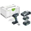 Akumuliatorinis smūginis suktuvas Festool TID 18 HPC 4,0 I-Plus; 18 V; 2x4,0 Ah akum.