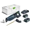 Akumuliatorinis tiesinis pjūklas Festool RSC 18 5,0 EB-Plus; 18 V; 2x5,0 Ah akum.