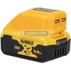 Akumuliatorių adapteris Ahlio tinka DeWalt 12-18V -> USB (x2) tinka krauti telefono baterijoms