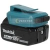 Akumuliatorių adapteris Ahlio tinka Makita 18V -> USB (x2) tinka krauti telefono baterijoms