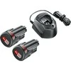 Akumuliatorius Bosch StarterSet PBA 12V; 12 V; 2x1,5 Ah + pakrovėjas GAL 1210 CV