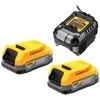 Akumuliatorius DeWalt DCB1102E2-QW; 18 V; 2x1,7 Ah; Li-ion + pakrovėjas DCB1102