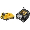 Akumuliatorius DeWalt DCB1102P1-QW; 18 V; 5,0 Ah; Li-ion + pakrovėjas DCB1102