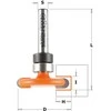 Diskinė griovelių freza CMT 822.024.11B; 6,35/31,75 mm; su guoliu