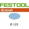 Festool Šlif. popierius eksc. šlifuokliui; Granat; Ø125 mm; P180; 100vnt.