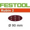 Festool Šlif. popierius eksc. šlifuokliui; Rubin2; Ø90 mm; P100; 50vnt.