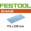 Festool Šlif. popierius plokšt. šlifuokliui; Granat; 115x228mm; P120; 100vnt.