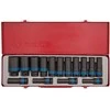 KING TONY ILGIEJI POVEIKINIAI LIZDAI 1/2 "SET 15 vnt. 10-32mm