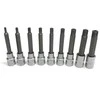 Galvučių su antgaliais rinkinys Ellient Tools SB2129; 1/2''; 3/8''; 9 vnt.
