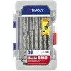 Grąžtas Tivoly Metalo grąžtų rinkinys HSS 26vnt Ø1-13mm, gilintuvas 16.5 mm