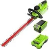Gyvatvorių žirklės Greenworks G40HT61K2; 40 V; 1x2,0 Ah; 61 cm ilgio; akumuliatorinės
