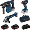 Įrankių rinkinys Bosch 0615990N21 (GBH 18V-26 + GDX 18V-200 + GWS 18V-10); 18 V; 2x5,0 Ah akum.