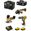 Įrankių rinkinys DeWalt DCK329P2T-QW (DCD796 + DCG405 + DCS335); 18 V; 2x5,0 Ah akum.