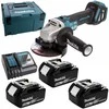 Makita kampinis šlifuoklis DGA513RT3J 18V 3x5,0Ah