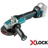 Makita DGA520ZX1 Akumuliatorinis kampinis šlifuoklis 18V, ø125mm, X-LOCK, 8500min-1, BL-motor "paddle" jungiklis, el.stabdis, be akumuliatorių ir kroviklio!