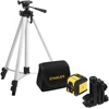 Kryžminis lazerinis nivelyras Stanley Cubix Kit Raudona; su stovu