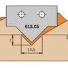 Profiliniai frezavimo galvų peiliai CMT 615.C5; 1 vnt.
