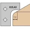 Profiliniai frezavimo galvų peiliai CMT 615.A3; 2 vnt.