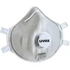 Respiratorius Uvex Silv-Air Classic Carbon 2320 FFP3, puodelio tipo su vožtuvu, pilkas, 3 vnt mažmeninėje pakuotėje